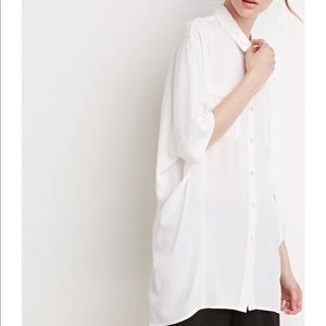 Forever21Contemporary Oversized Button Back Shirt